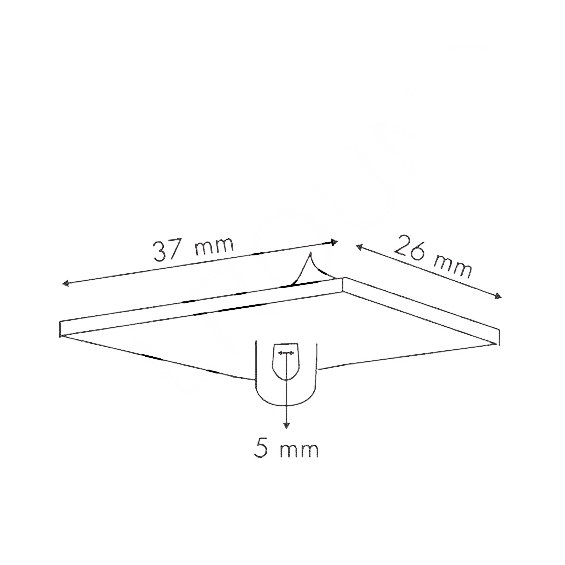 SOPORTE ADHESIVO PARA TECHO 37*26 MM