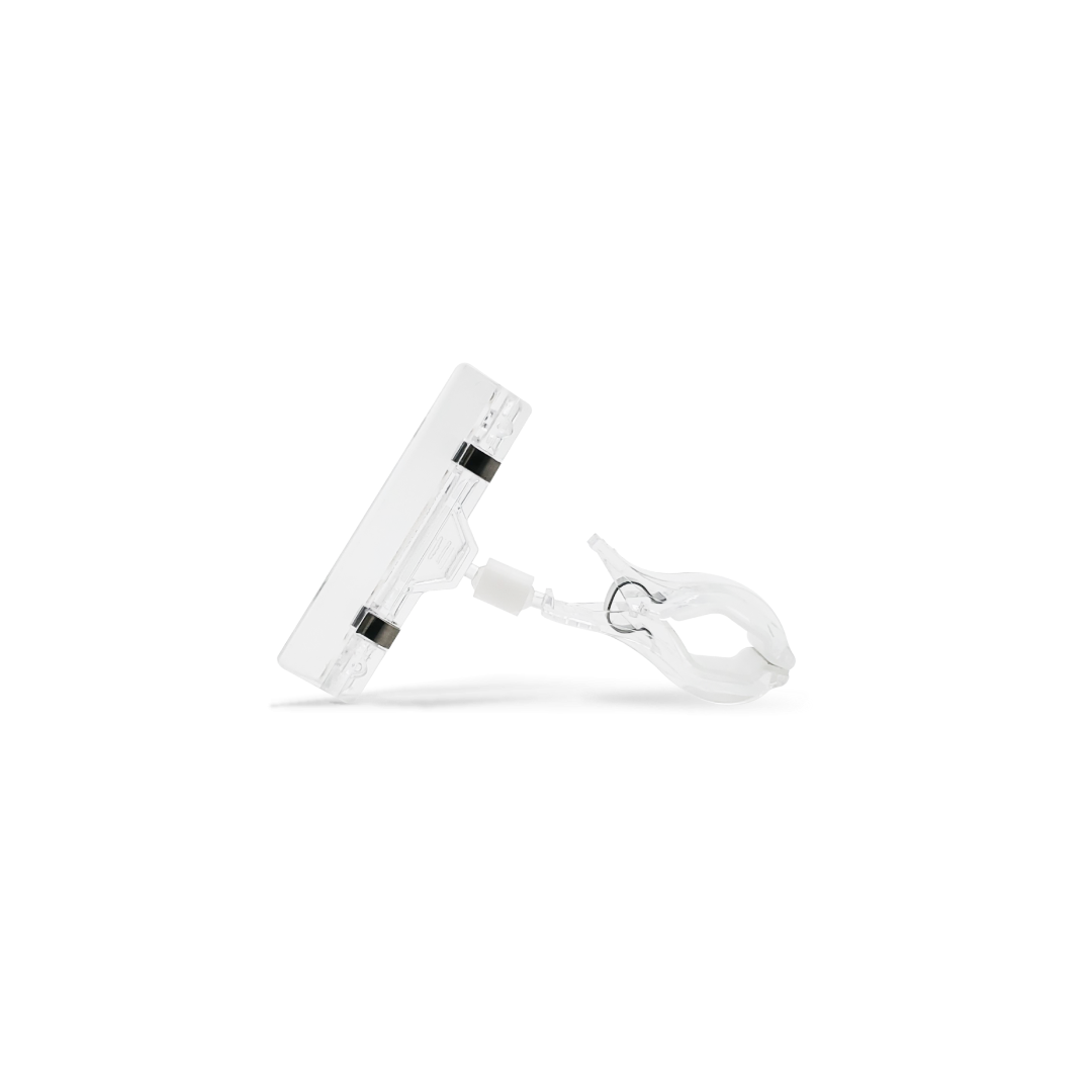 SOSTENEDOR GRAFICA PINZA ACRILICA 105 MM